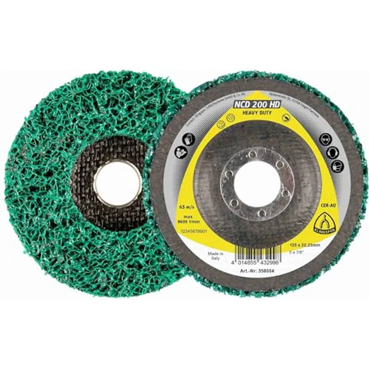 Klingspor NCD 200HD Reinigungsscheibe, 125 x 22,23 mm, extra grob, Korund, gerade, 5 Stk.