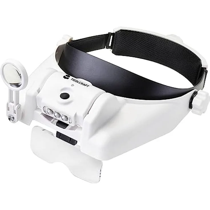 TOOLCRAFT TO-7440588 LED-Kopflicht mit LED-Beleuchtung Vergrößerungsfaktor: 3.5 x, 2.5 x, 2.0 x, 1.5 x, 1.0 x Linsengrö