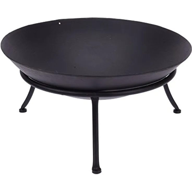 Feuerschale Ø 47 cm Feuerkorb Eisen Metall schwarz Schale Feuer Deko Feuerstelle