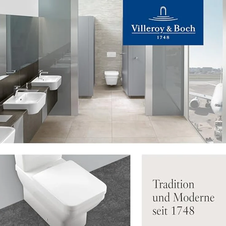 Villeroy & Boch WC-Sitz Architectura, Duroplast mit antibakterieller Oberfläche, Alpinweiß – Bild 8