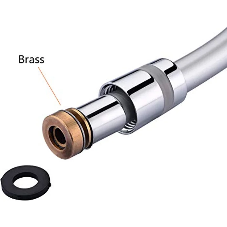 GRIFEMA COMPLENTOS-G852 | Brauseschlauch, Korrosionsschutz und Verdrehsicher mit Anti-Knickschutz IN PVC-Optik (150 cm) | Extrem flexibel Duschschlauch,Silber – Bild 5
