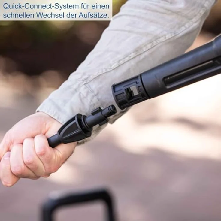Scheppach Hochdruckreiniger  HPC1600-Kit, Hochdruckreiniger 1600W, 135 bar inkl. Quick-Connect-System & Zubehör (Netzbetrieb) – Bild 8