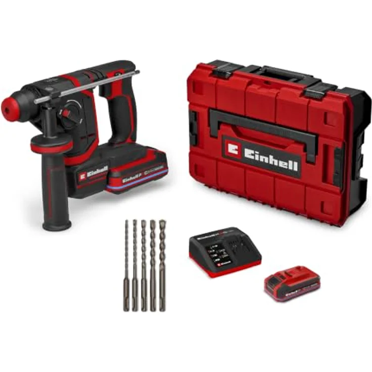 Einhell Akku-Bohrhammer 'TP-HD 18/17-C Li BL +5', pneumatisches Schlagwerk, inkl. Akku und Ladegerät, für Holz, Metall und Beton – Bild 1