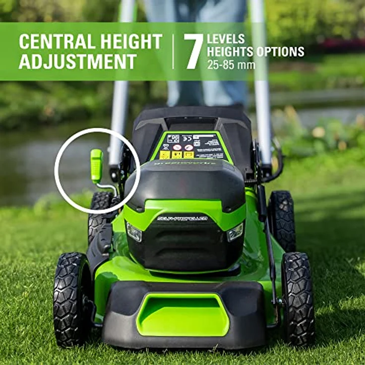 Greenworks GD60LM46SP, 60V Akku-Rasenmäher mit 4 Ah Akku, 46 cm Schnittbreite, Radantrieb, 3-in-1-Funktion – Bild 5