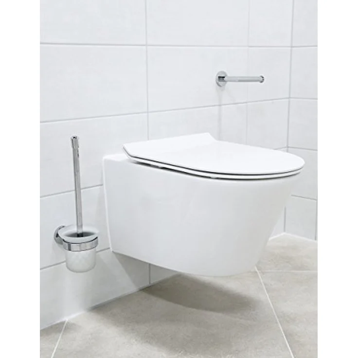 Bernstein Tiefspül-WC 1088R, wandhängend mit WC-Sitz, Abgang waagerecht, weiß glänzend, spülrandlos - Preisvergleich – Bild 4