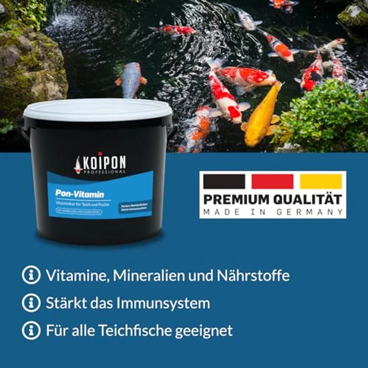 KOIPON Pon-Vitamin 2,5 kg Vitaminkur mit Mineralien für gesunde Koi, stärkt das Immunsystem und fördert die Laichfreudigkeit – Bild 5