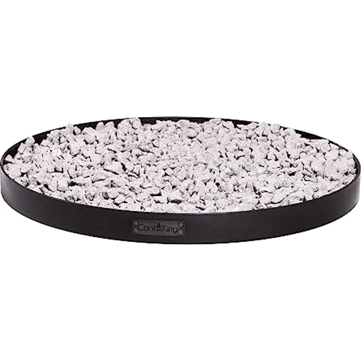 Cook King Grill Feuerstelle rund für Dekosteine 100 cm, hochwertiger Stahl mit ästhetischer Rostschicht – Bild 2
