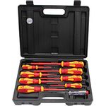 CCLIFE 9 tlg VDE Isolierter Schraubendreher Schraubenzieher Satz inkl.Spannungsprüfer Schlitz & PH & PZ Set