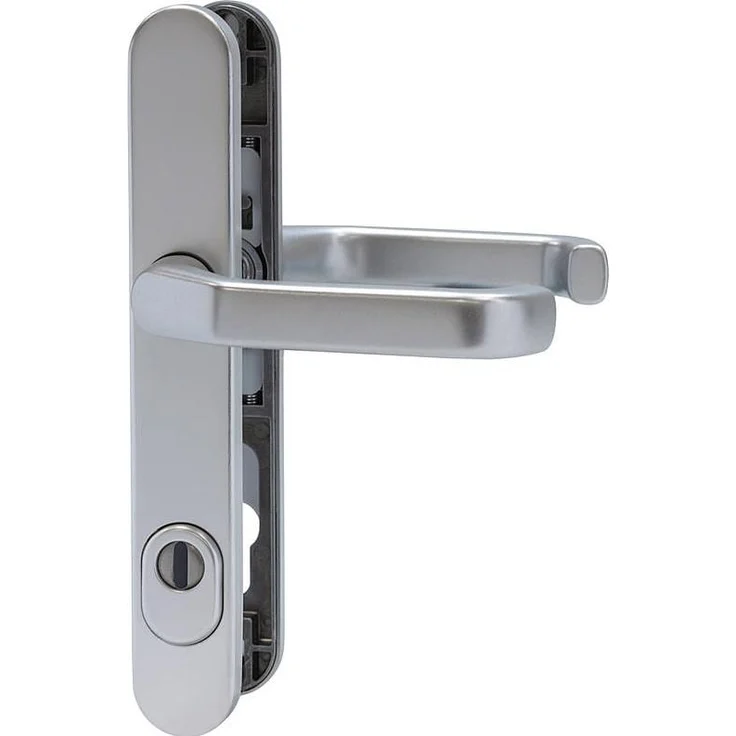 Abus Türgriff + Fenstergriff, SRG92N ZS F1 Schutzbeschlag DG, aluminium - Sicherheit für Schmalrahmentüren