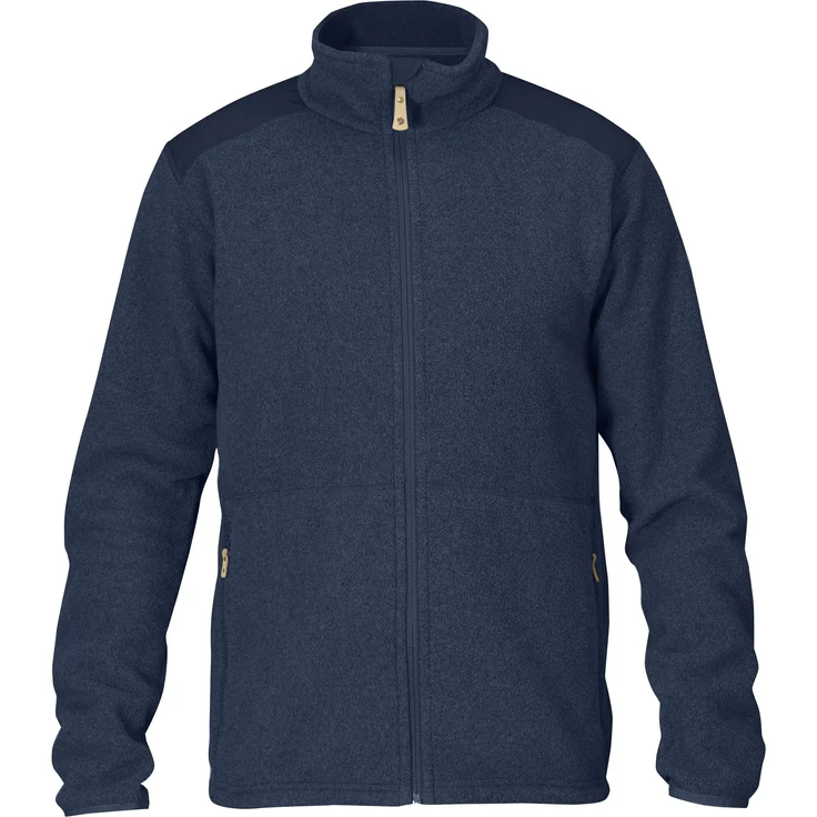 Fjällräven Fleecejacke Sten Fleece, umweltfreundlich mit G-1000® Eco Verstärkungen, blau