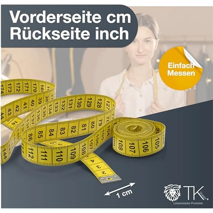 Everhomely® 2 in 1 - Massband Maßband cm + INCH Schneidermaßband 150 cm in Aufbwahrungsbox – Bild 4