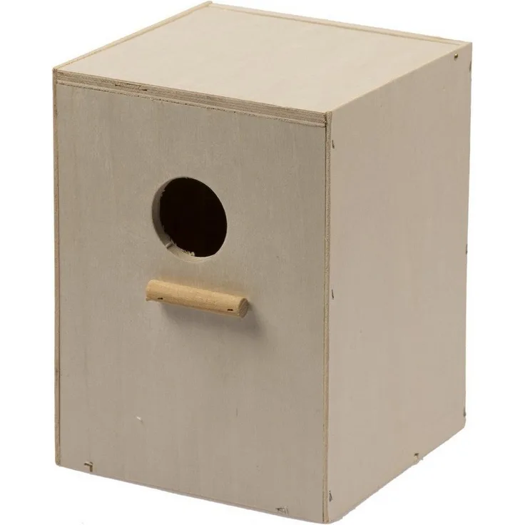 DUVO+ Nistkasten Brutkasten vertikal für Sittiche, robuster Vogelhaus mit Sitzstange