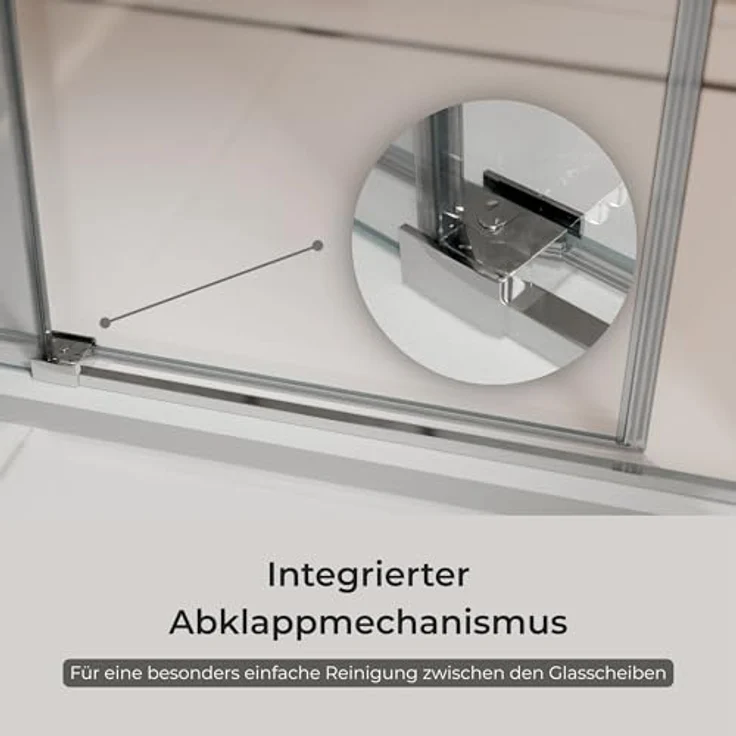 Schulte Duschkabine Sunny 120 x 200 cm, Schiebetür für Nische, 6 mm ESG Sicherheitsglas Klar, Profil Chromoptik, anschlaglos – Bild 4