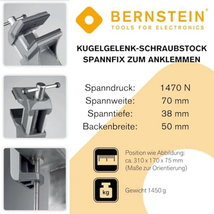 Bernstein Tools Schraubendreher 9-205-SET1 Rückenbreite: 50 mm Spann-Weite (max.): 70 mm – Bild 5