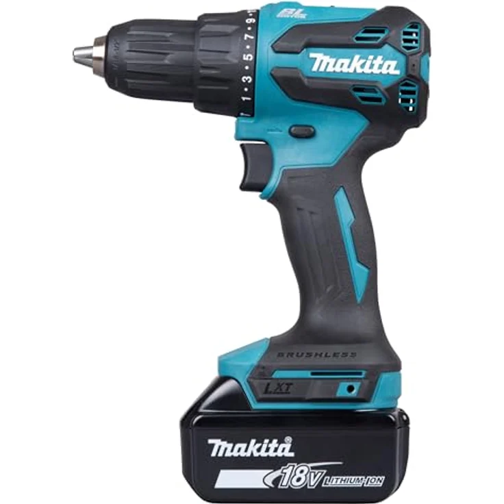 Makita DHP490RFX3, Akku-Schlagbohrschrauber mit bürstenlosem Motor, 20 Drehmomentstufen, Holzbohrleistung bis 38 mm, Stahlbohrleistung bis 13 mm, nur 1,4 kg – Bild 4