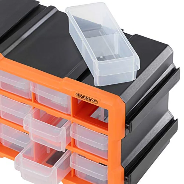 Monzana Kleinteilemagazin Sortimentskasten erweiterbar 24 Fächer Sortierbox für Kleinteile Aufbewahrungsbox Werkstatt – Bild 3