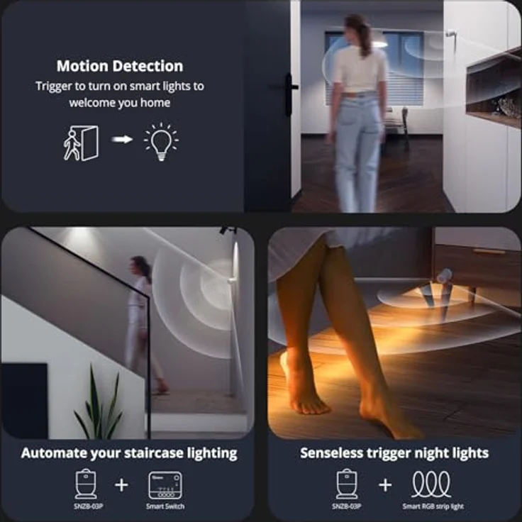 SONOFF SNZB-03P Zigbee Smart Bewegungsmelder, Zigbee3.0 Drahtloser Bewegungssensor, Einstellbare Erkennungszeit Intervalleinstellung, für Alarmanlage und Smart Home – Bild 4