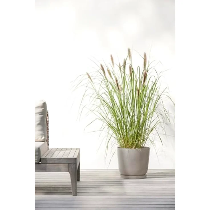 Ecopots ECOPOTS Oslo met waterreservoir - taupe Ø 25 cm, nachhaltiges Pflanzgefäß aus recyceltem Kunststoff – Bild 6