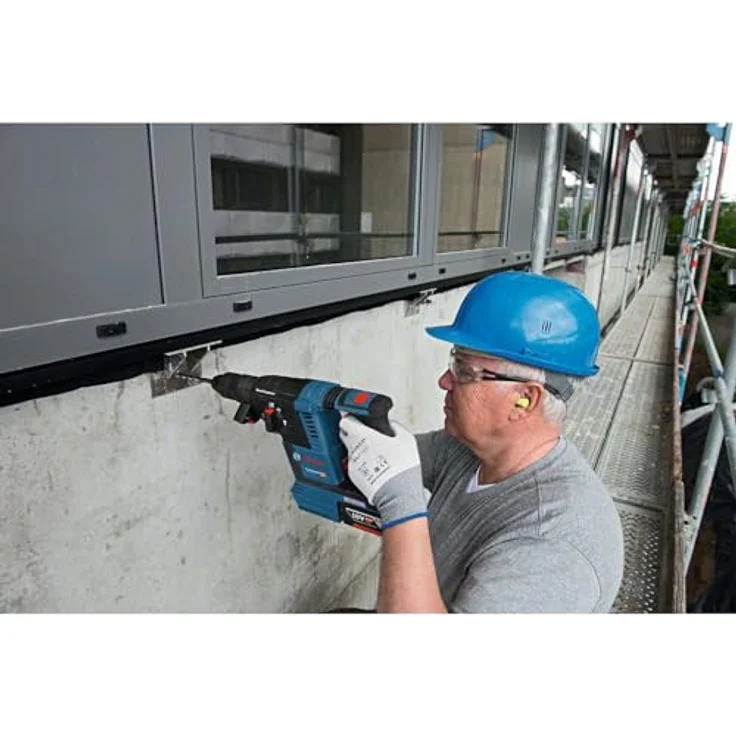 BOSCH Akku-Bohrhammer GBH 18V-26 F Professional, mit GDE 18V-16, robuste Heavy Duty Bauweise, bürstenloser EC-Motor, LED-Lampe, EPC, 18V Systemkompatibel – Bild 5