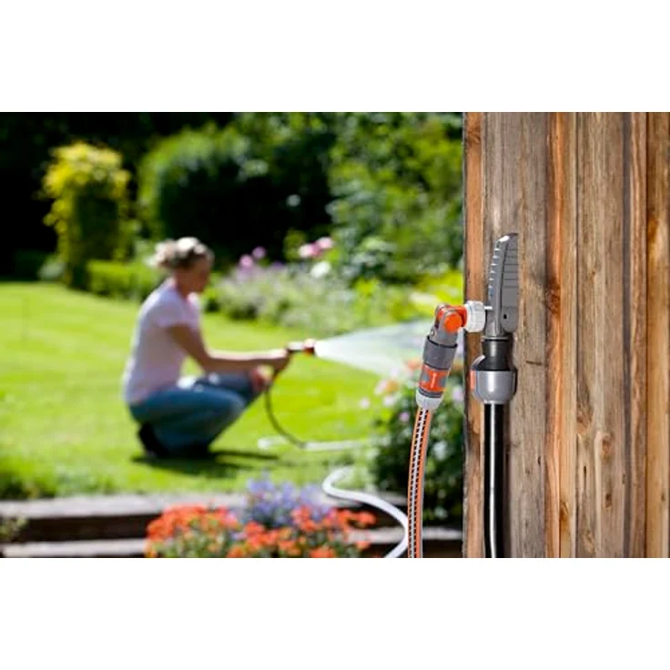 GARDENA Pipeline - Sprinklersystem Wasserstecker: Oberirdische Wasserentnahmestelle für die Pipeline oder das Sprinklersystem, flexible Befestigung, Wasserstop, Zoll Außengewinde (8254-20) Bewässerungszubehör – Bild 4