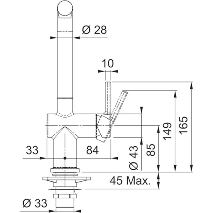 FRANKE Active L Window, Küchenarmatur mit hohem Auslauf, umlegbar, wassersparend, reversible Installation, inkl. flexible Anschlussschläuche – Bild 3