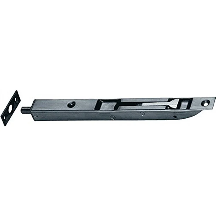 Strenger Türkantriegel U-Gehäuse mit Klapphebel, 400 x 17 x 15 mm, Hub 15 mm, Edelstahl, robust und korrosionsbeständig – Bild 2