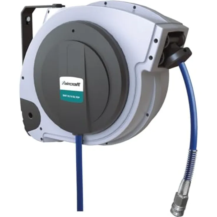 Aircraft Schlauchaufroller SAR 8/15 SL TOP, schwenkbarer Schlauchaufroller mit Slow Motion Funktion und Polyurethan-Schlauch, robust und effizient
