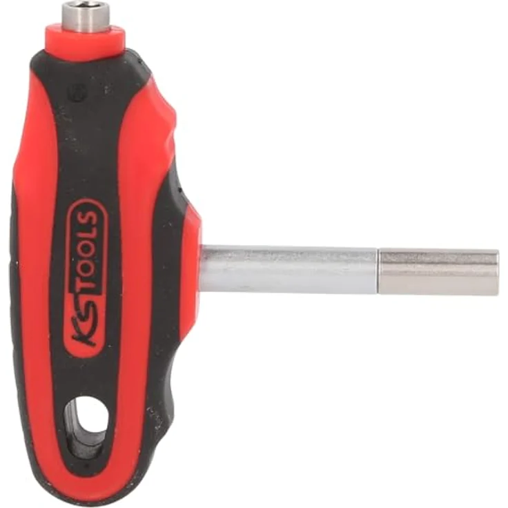 KS Tools Bit-Schraubendreher 1/4" Doppel-Bithalter, magnetisch mit 2-Komponentengriff und Chrom Vanadium Klinge – Bild 2