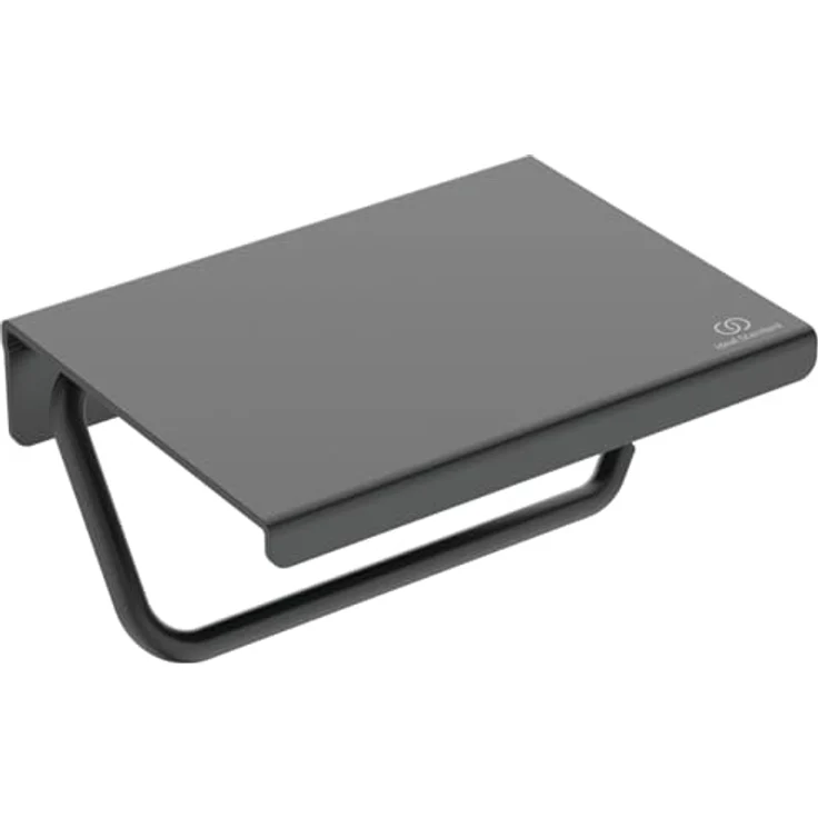 Ideal Standard Papierrollenhalter Alu+, mit Ablage, schwarz matt, funktionales Design, IF Design Award 2024 – Bild 1