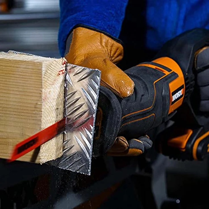 WORX WX500.9 Akku-Säbelsäge 20V ? Akkusäge zum Schneiden von Holz, PVC, Stahl u. v. m. ? Verstellbare Fußplatte, variable Geschwindigkeit ? Ohne Akku & Ladegerät – Bild 3