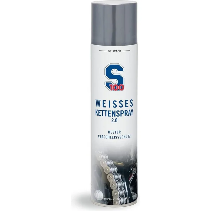 DR WACK Dr. Wack S100 Weißes Kettenspray 2.0 400 ml Auto-Reinigungsmittel mit Haftkraft-Verstärker