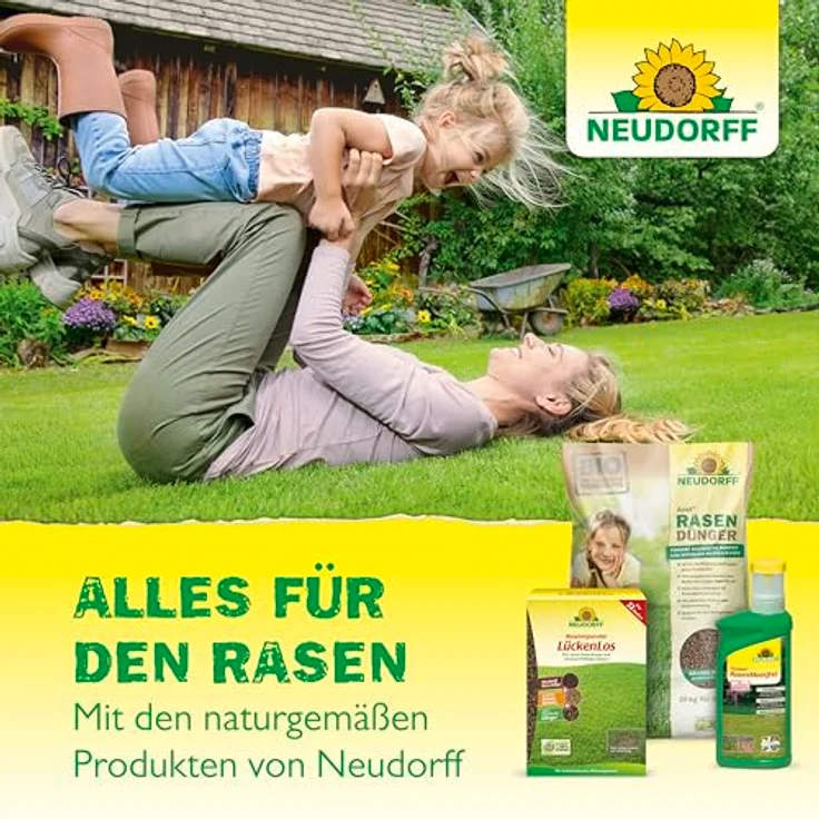 Neudorff Rasendünger Moos-&UnkrautStopp, 1 l, einfache Spritzanwendung ohne Streuwagen – Bild 8