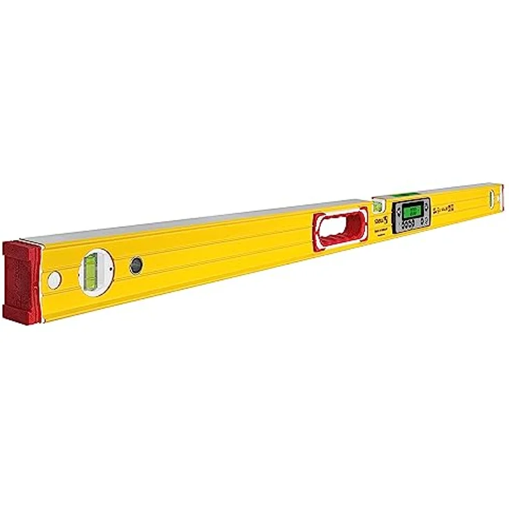 STABILA Elektronik-Wasserwaage TECH 196 DL - digitale Wasserwaage wasser- und staubdicht nach IP 67, 2 Digital-Displays, kalibrationsfrei mit Tasche, 122 cm – Bild 1