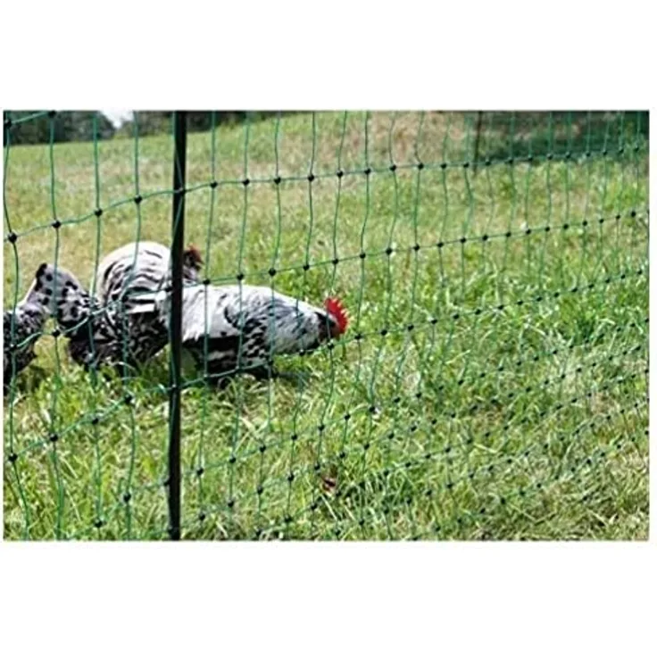 AKO Geflügelnetz PoultryNet, elektrifizierbares Gehege mit fest verschweißten Knotenpunkten und verstärkter Oberlitze