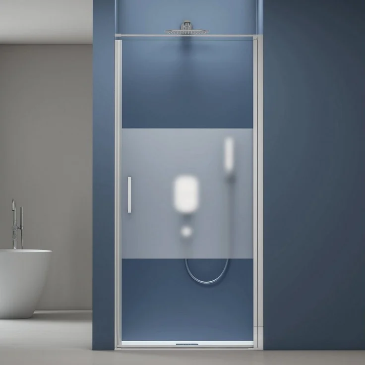 doporro Dusch-Drehtür Nischentür Teramo36K Klarglas 80x195 cm NANO-Beschichtung ESG-Sicherheitsglas – Bild 1