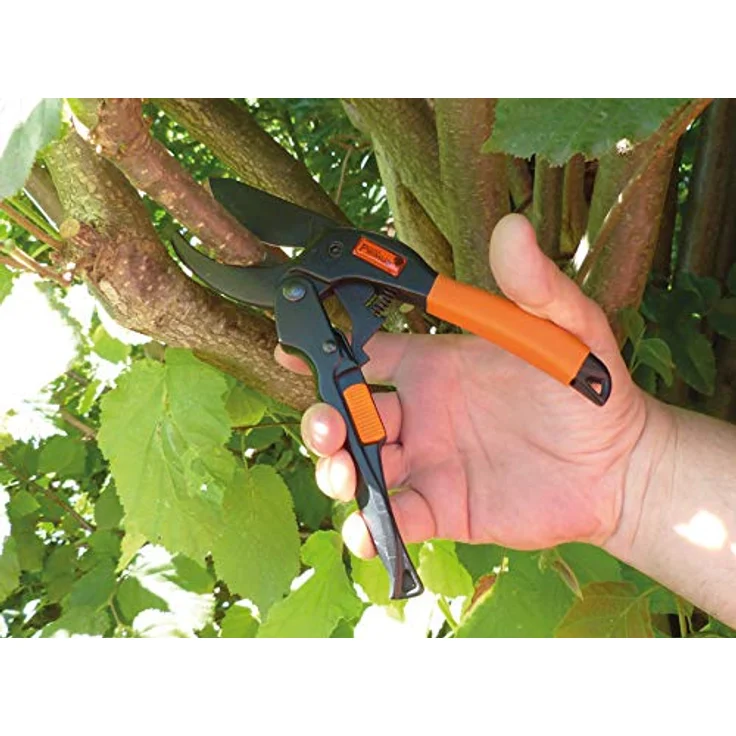 Garten Primus Garten-- PowerGleitschere, schwarz-orange, 22 x 5,5 x 1,6 cm, 01000 Links- und Rechtshänder klein – Bild 5