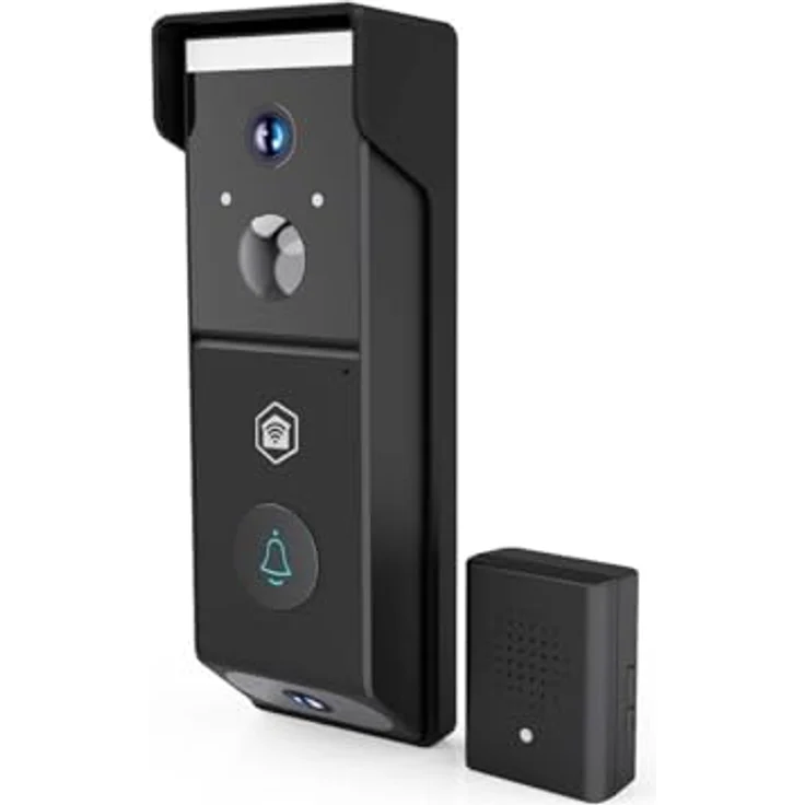 Nedis WIFICDP31BK, WLAN Video Türklingel mit Dual Lens, 4 MP 1080p, 115° Weitwinkel, Farbige Nachtsicht, Zwei-Wege-Audio, Bewegungserkennung, 4400 mAh Akku, Schwarz – Bild 4