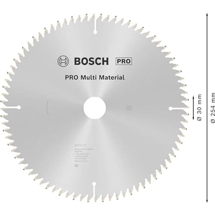 Bosch Professional Kreissägeblatt (für Multi Material, AußenØ: 254mm, Bohrung: 30mm, Zubehör für Kapp-, Tischkreissägen) – Bild 3