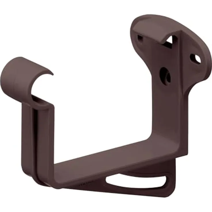 INEFA Stirnbretthalter PVC NW 68, Kastenrinnenhalter Dunkelbraun, witterungsbeständig und schlagfest, Made in Germany
