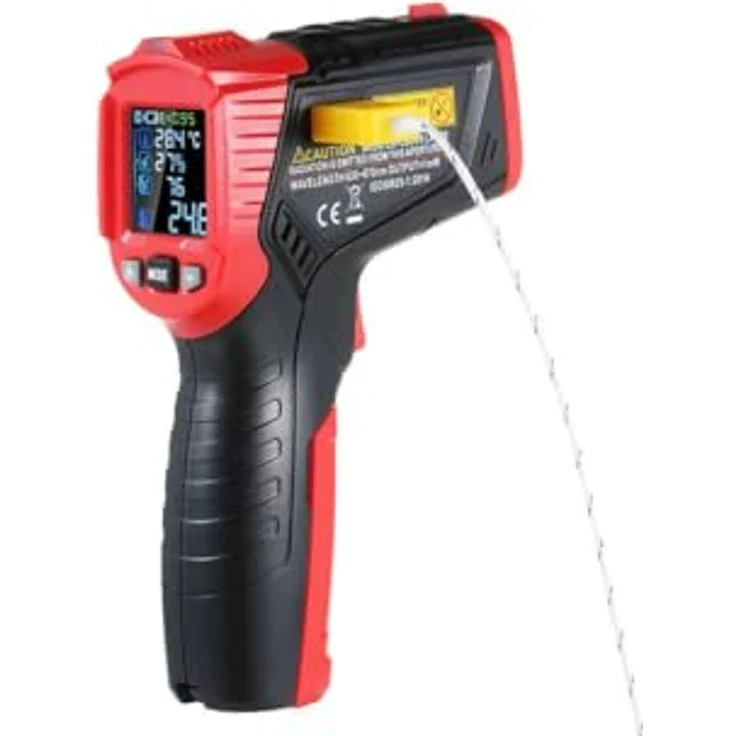 Habotest, Infrarotthermometer, HT651D Digital Laser Pyrometer, moisture meter – Bild 2