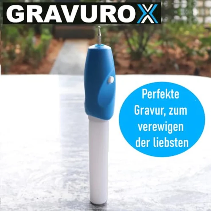 MAVURA GRAVUROX elektrischer Gravierstift, tragbarer Gravurstift für Metall, Kunststoff, Glas, Holz und Leder, kabellos, 17,5 cm – Bild 6