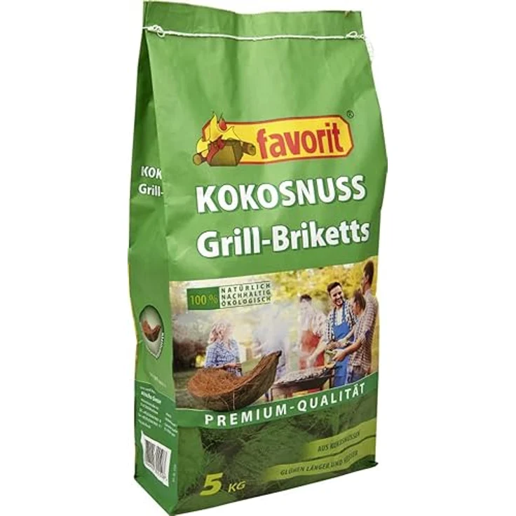 Favorit Kokos Grillbriketts 5 kg – Bild 2