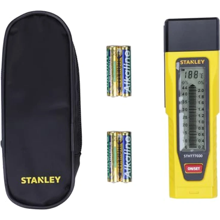 Stanley Feuchtigkeitsmesser (display mit Balkengrafik und zwei Messskalen, schlagfestes Gehäuse) 0-77-030 – Bild 2