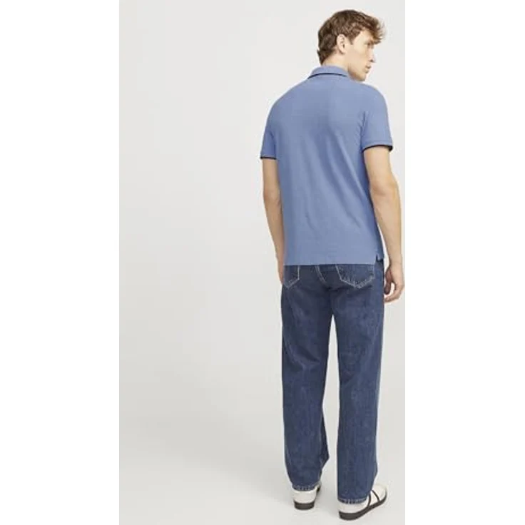 Jack & Jones Poloshirt Paulos Polo in Blau, Sportlich-lässiges Shirt mit kontrastfarbenen Elementen – Bild 4