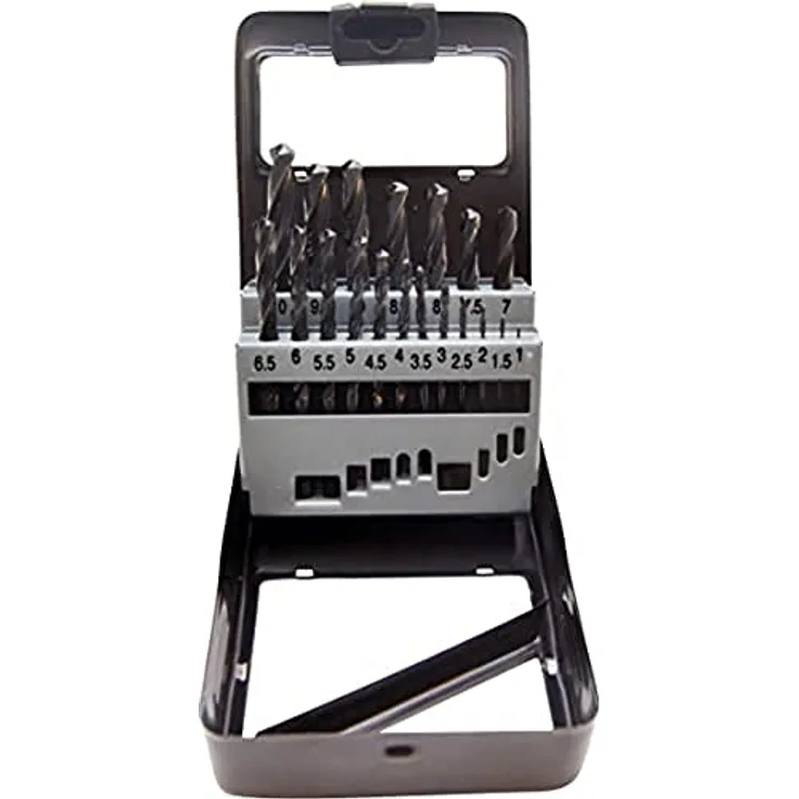 Boxer Bohrer-Set HSS, 19-teilig, HSS 4241 Stahl, Bohrergrößen 1,5-10 mm