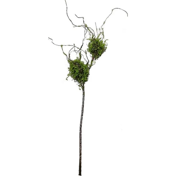 HTI-Living Kunstblume Zweig mit Vogelnestern Kunstpflanze Flora, Höhe 115 cm, Grün