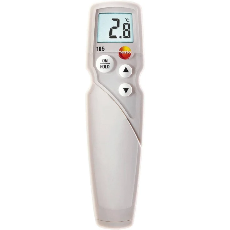 Testo Grillthermometer testo 105, Einhand-Thermometer mit Messbereich -50 bis +275°C, HACCP Set mit verschiedenen Messspitzen und Aluminiumkoffer