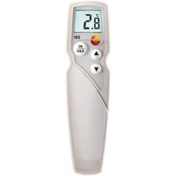 Testo Grillthermometer testo 105, Einhand-Thermometer mit Messbereich -50 bis +275°C, HACCP Set mit verschiedenen Messspitzen und Aluminiumkoffer
