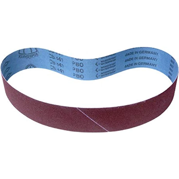 Klingspor CS 341 X Schleifband, 50 x 800 mm, 5 Stück, P80, wasserfest, für Metall und Edelstahl – Bild 3