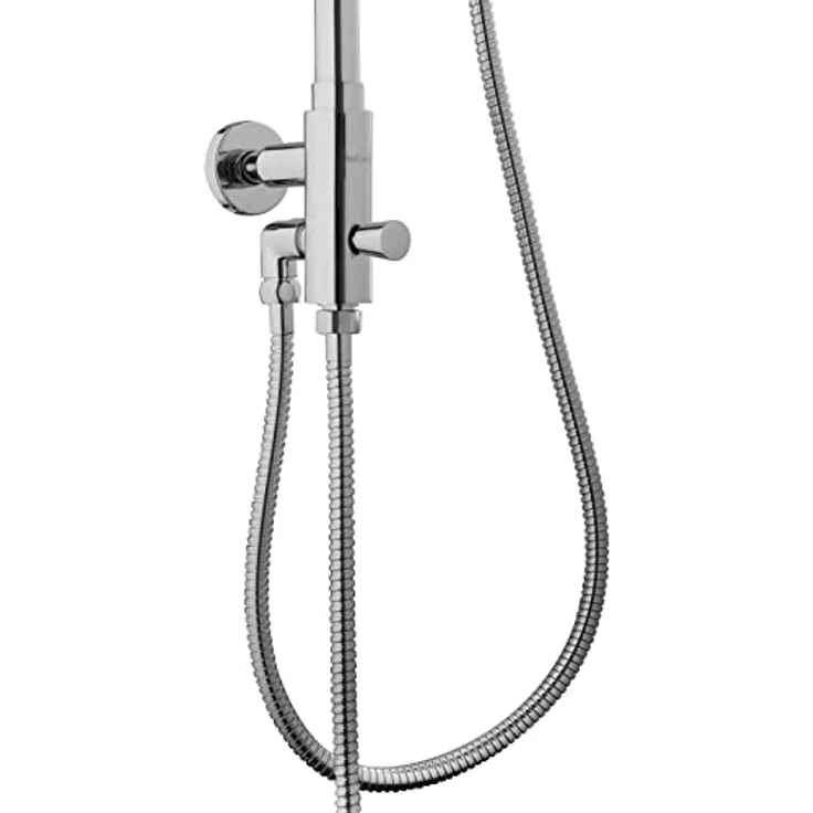 PaulGurkes Nostalgie Dusche Set Retro Aufputz Duschsystem Regendusche Brausegarnitur Keramikgriff Einhandmischer Armatur Landhausstil Aufputzmontage Komplettdusche Luxusbad Duschsystem mit Regendusche – Bild 4